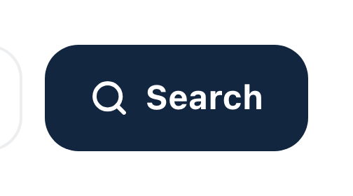 Close-up of the Search button in light theme: white text and a magnifier icon on a deep navy pill, clearly legible.